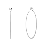Michael Kors Silver Tone Modern Brilliance Hoop Earrings