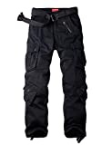 XNMAYA Women's Casual Stretch Work Pants,Tactical Military Army Combat Cargo Pants with Pockets Loose fit Black
