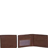 Ben Sherman Men's Manchester Bifold Full-Grain Leather RFID Minimalist Gift Box, Brown Marble Bi-Fold, Slim Wallet