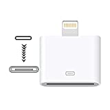 [MFi Certified] Lightning to 30-Pin Adapter,iPhone 8-Pin Male to 30-Pin Female Charging Sync Converter Connector Compatible Apple iPhone 12 11 X 8 7 6P 5S 4S 4 3 3G/iPad/iPod White Sharllen (No Audio)