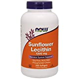 NOW Foods Supplements, Sunflower Lecithin 1200 mg with Phosphatidyl Choline, 200 Softgels