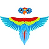 Mifun Kids Parrot-Costume Bird-Wings and Mask for Boys Girls Animal Dress-up Halloween Party Favors (Blue)