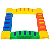 Sunny & Fun 8pc Balance Beam Gymnastics Obstacle Course for Kids | Interlocking Stepping Boards w/Rubber Grip & Non Slip Surface | Indoor & Outdoor Toy Improves Coordination & Strength | Max 220 Lbs.