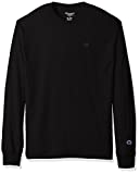 Champion Men's Classic Jersey Long Sleeve T-Shirt, Black, X-Large