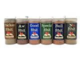 Shit Load Big 6 Sampler (Pack of 6 Seasonings with 1 each of Bull, Special, Good, Aw, Chicken, and No)