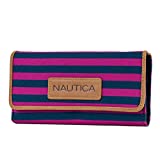 Nautica Women's Perfect Carry-All Money Manager RFID Blocking Wallet Organizer, rose violet