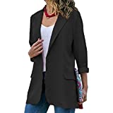 Women Long Sleeve Solid Turn-Down Collar Coat Business Suit Femme Blazer Thin