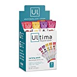 Ultima Replenisher Electrolyte Hydration Powder, Variety Pack, 20 Count Stickpacks - Sugar Free, 0 Calories, 0 Carbs - Gluten-Free, Keto, Non-GMO with Magnesium, Potassium