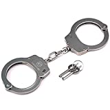 VIPERTEK Double Lock Steel Police Edition Professional Grade Handcuffs (Silver)