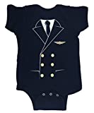 The Pilot Uniform Baby Bodysuit, Navy (6 Months)