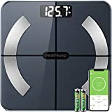 Scales for Body Weight Healthkeep Bathroom Scale Smart Wireless Digital Scale with Body Fat%, High Precision Measurements Body Composition Analyzer with Smartphone App 396 lbs
