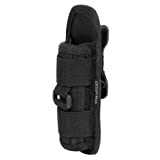 AIRSOFTPEAK Flashlight Pouch Holster Carry Case Holder with 360 Degrees Rotatable Belt Clip Long Type, Black