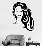Beauty Hairdressing Vinyl Wall Stickers Salon Hair Stylist Stickers Wall Decal Hot DIY Art Wallpaper Mural-57X74Cm