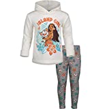 Disney Moana Baby Girls' Fleece Hoodie and Leggings Clothing Set, White (12M)