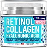 BLOOMMY Collagen & Retinol Cream - Made in USA - Anti Aging Cream for Face with Hyaluronic Acid - Anti Wrinkle Day & Night Retinol Moisturizer 1.7 oz