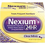 Nexium 24HR (42 Count, ClearMinis) All-Day, All-Night Protection from Frequent Heartburn Medicine with Esomeprazole Magnesium 20mg Acid Reducer, 38% Smaller Capsule