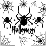 Gibot Spiders Wall Stickers Art Decal Decor for Halloween Party Haunted House Carnival Vampire and Batman Bedroom Living Room Decoration