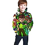 Children's Hoodies 3D Printed Pullover Hooded Sweatshirts for Kids/Youth/Boys/GirlsS(7-8) Black