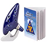 Deekec Zelda Ocarina 12 Hole Alto C with Song Book (Songs From the Legend of Zelda) with Display Stand Protective Bag