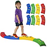 LITTLE CHUBBY ONE Rocksteady Balance Builder Beam Set - Kid Friendly Balance Blocks - 8 Piece Set Non-Slip Textured Surface Learning Toy Promotes Balance Coordination and Strength