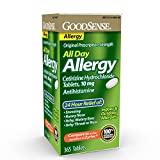 GoodSense All Day Allergy, Cetirizine Hydrochloride Tablets, 10 mg, Antihistamine, 365 Count