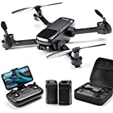 Ruko U11 GPS Drones with Camera for adults, 40 Mins Flight Time, 4K UHD Mini FPV Quadcopter with Live Video, Auto Return Home, Follow Me, Tap Fly, Easy to Use for Beginner (2 Batteries and Carrying Case) - Black