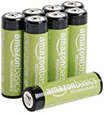 Amazon Basics 8-Pack AA Rechargeable Batteries, 2000 mAh, Pre-charged