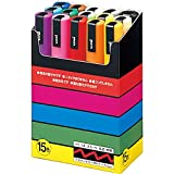 Uni-posca PC-5M Paint Marker Pen - Medium Point - Set of 15