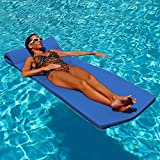 Texas Recreation Sunsation 1.75' Thick Swimming Pool Foam Pool Floating Mattress, Bahama Blue