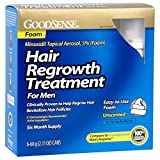 GoodSense Minoxidil Topical Aerosol, 5% (Foam) Hair Regrowth Treatment for Men, 12.66 Ounces